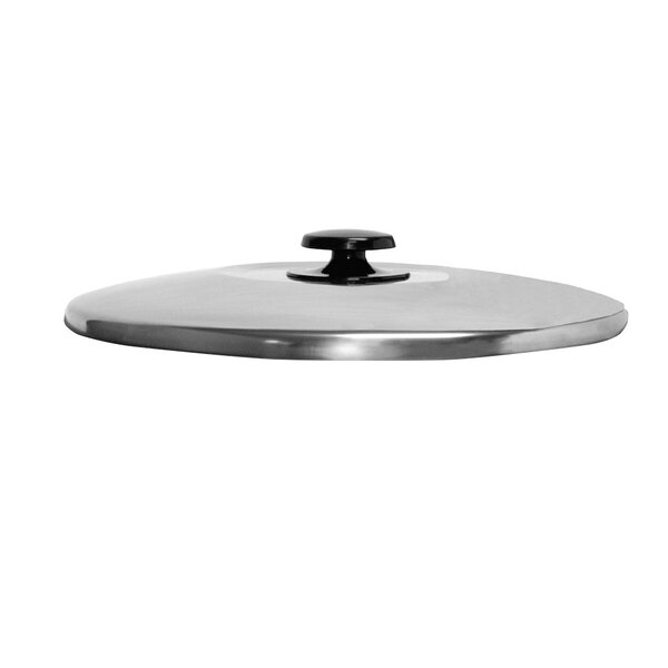 A stainless steel Globe RC1LID for a rice cooker.