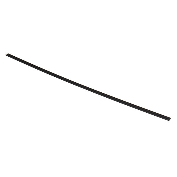 A black plastic rod with a black wire on each end.