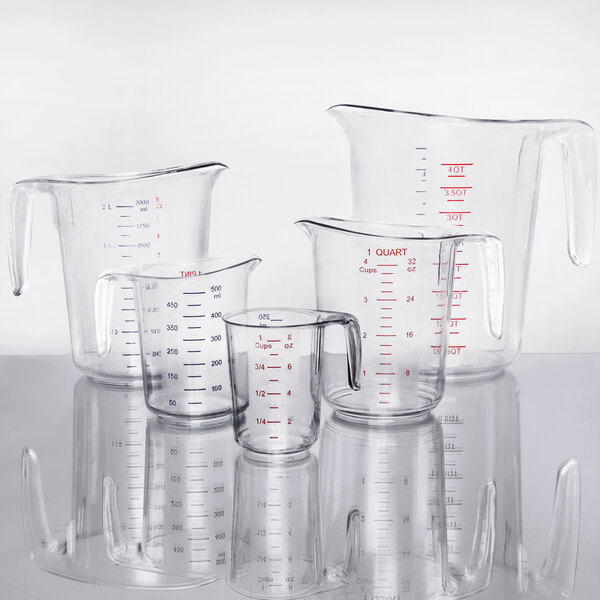 Clear Tritan Plastic Measuring Cups Set, 5 Pieces | U-Taste