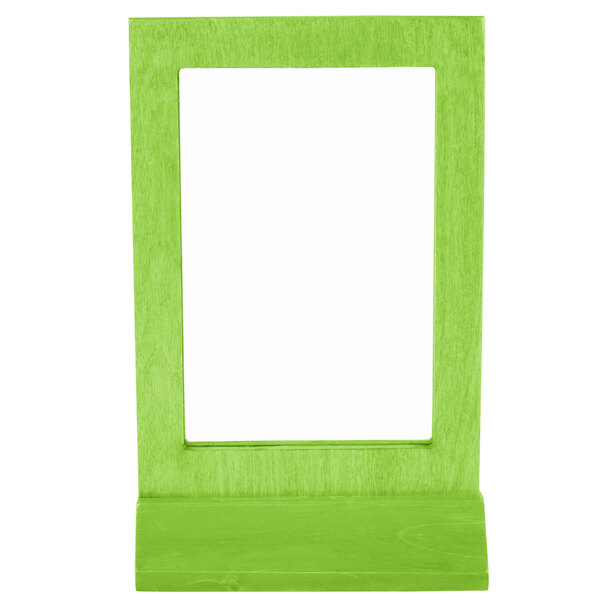 A green rectangular frame with a white background.