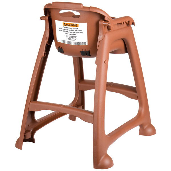 Lancaster Table & Seating Assembled Brown Stackable Plastic Restaurant