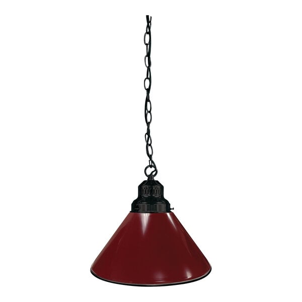 Holland Bar Stool BL1BKBurg Burgundy Pendant Light with Black Finish - 120V