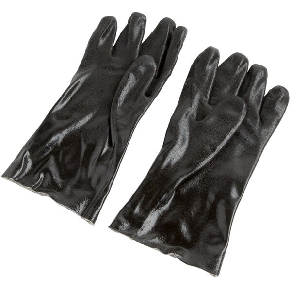 black pvc gloves
