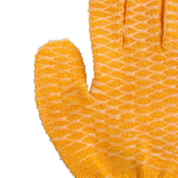 A medium Cordova warehouse glove with a criss-cross PVC pattern on the palm.