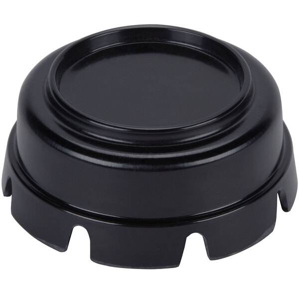 4 1/4" x 1 3/4" Black Plastic Ashtray 12/Pack