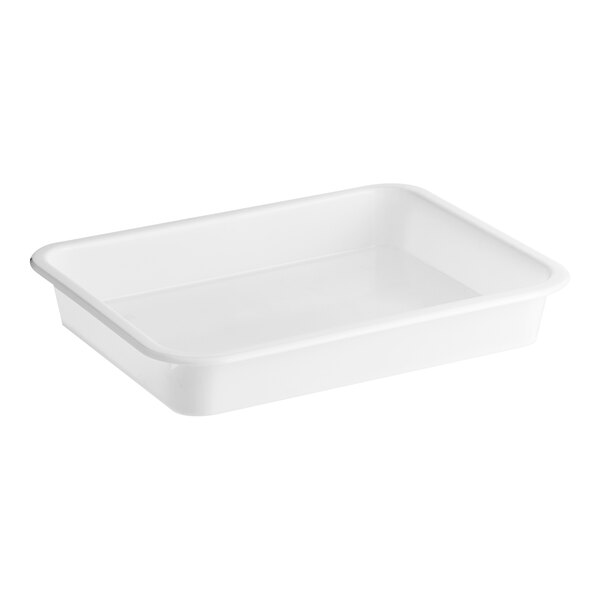 A white plastic container with a lid.