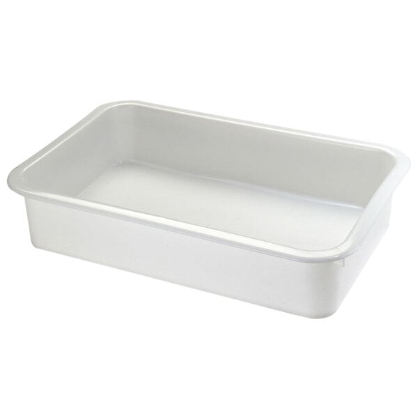 A white plastic rectangular dough proofing box with a lid.