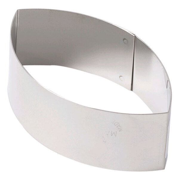 Matfer Bourgeat 376041 3 1/2" x 1 3/4" Stainless Steel Pointed Oval