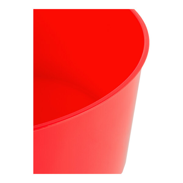 A red plastic base for a 3 or 6 gallon round beverage dispenser.