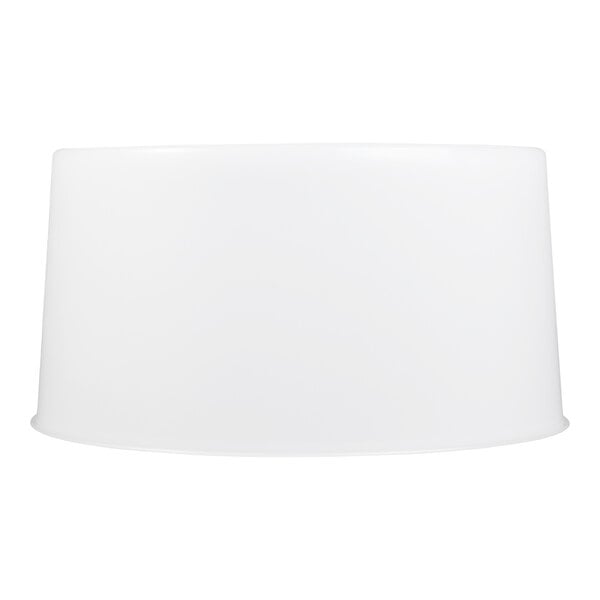 A white round base for a 3 or 6 gallon beverage dispenser.