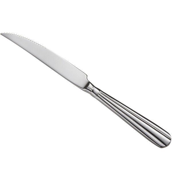 An Acopa Harmony stainless steel steak knife with a silver handle.