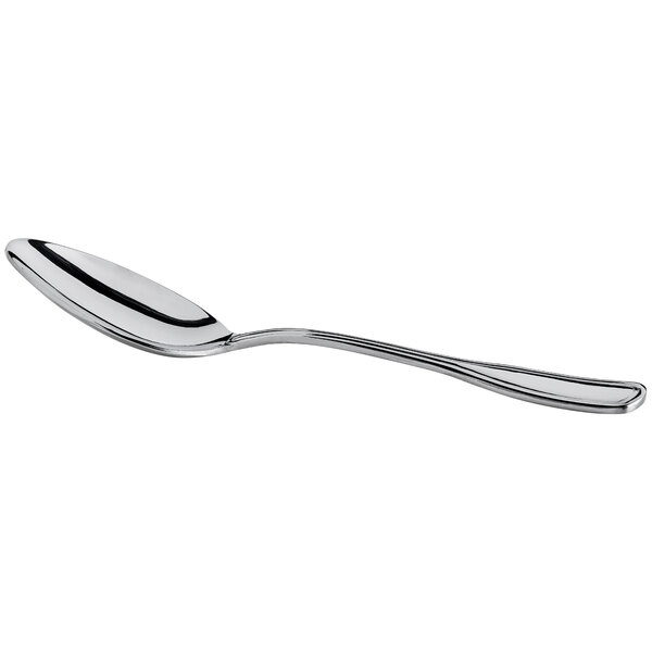 An Acopa Saxton stainless steel serving spoon with a silver handle.