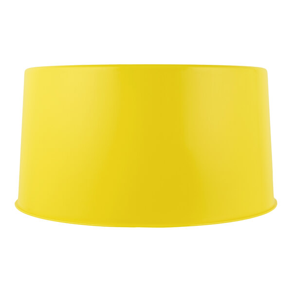 A yellow plastic base designed for 3 and 6 gallon round beverage dispensers.