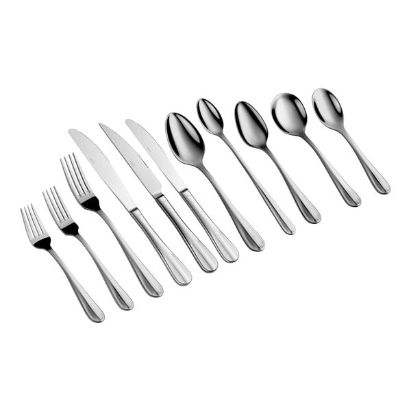 Acopa Benson 7" 18/0 Stainless Steel Heavy Weight Dinner / Dessert Spoon - 12/Case