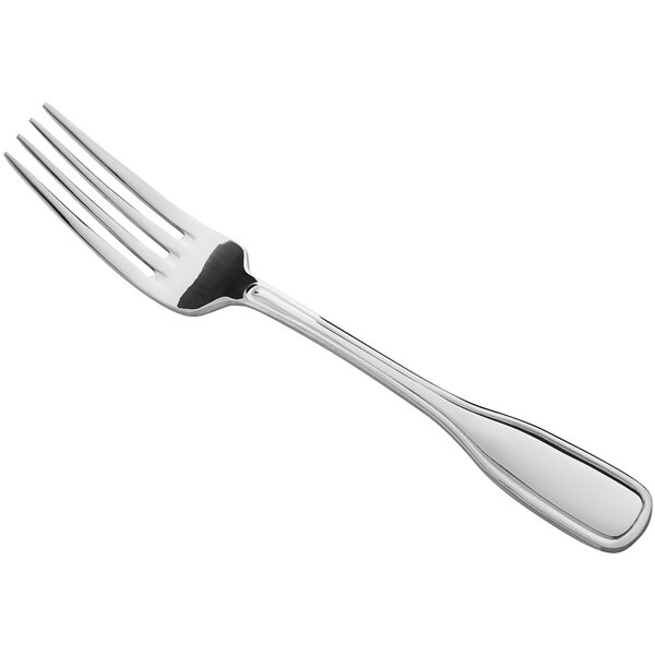 An Acopa Saxton stainless steel dinner fork with a silver handle.