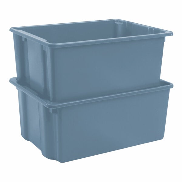 a stack of plastic containers
