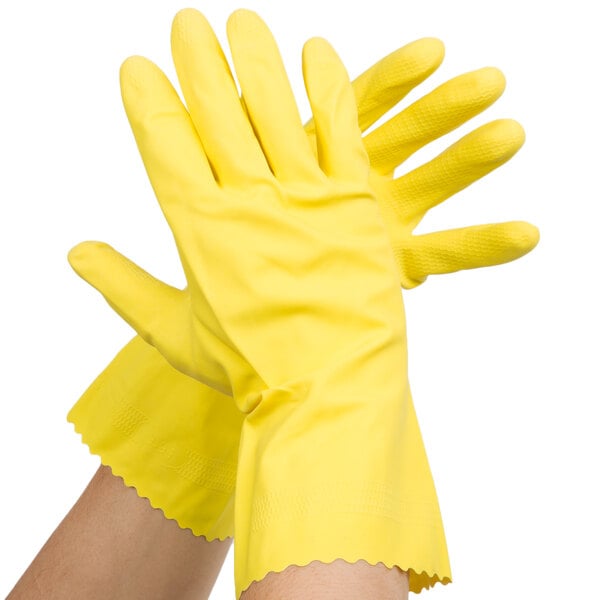 small rubber gloves