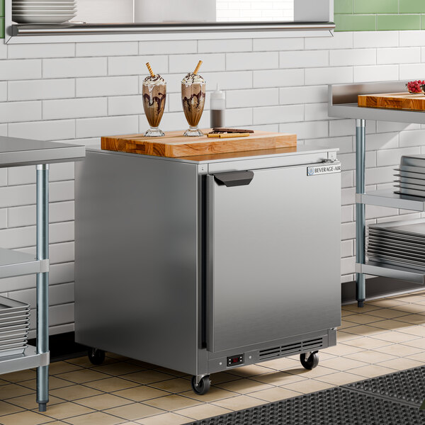 Beverage-Air UCR27HC-23 27" Shallow Depth Low Profile Undercounter Refrigerator