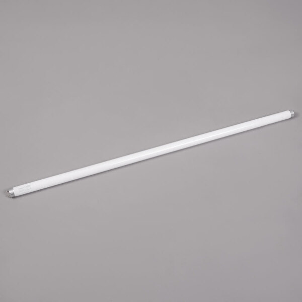 An Avantco T8 fluorescent light tube with a white background.