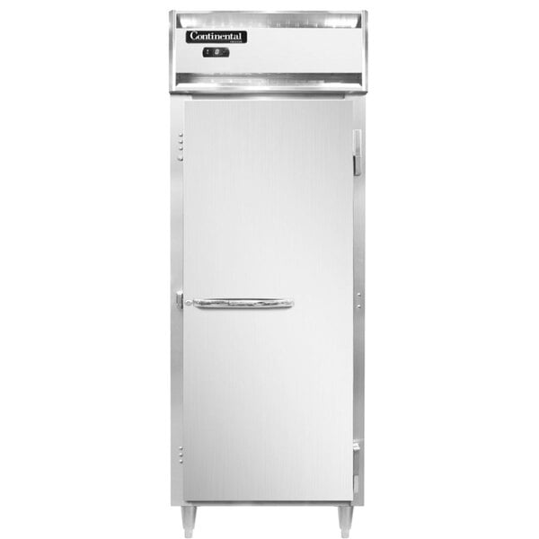 A Continental reach-in freezer with a white door and a handle.