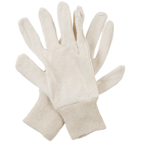 A pair of Cordova white cotton gloves.