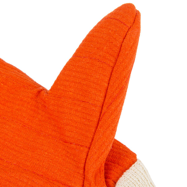A pair of orange and white Cordova work gloves.