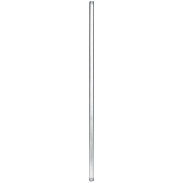 A long thin silver metal tube.