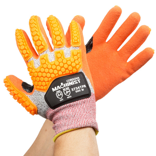 Machinist Salt and Pepper HPPE / Glass Fiber Cut Resistant Gloves with