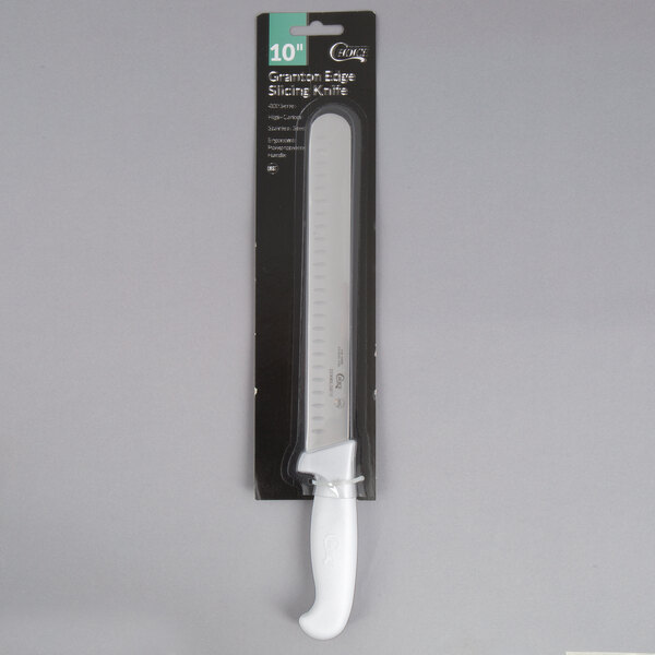 Choice 10" White Granton Edge Slicing Knife