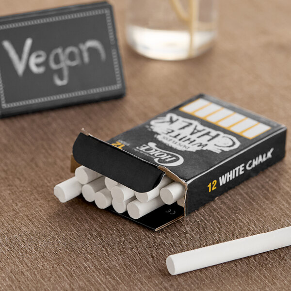 Choice 12 Piece White Chalk - 1,728/Case
