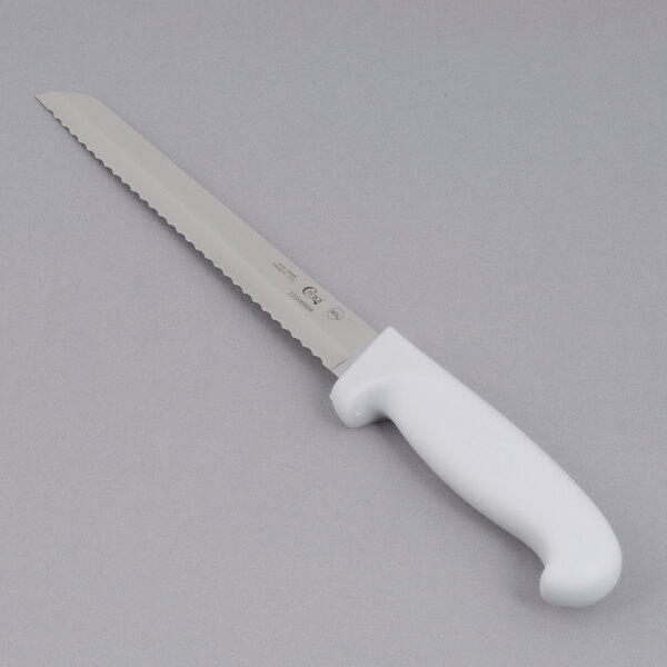 Choice 8" White Serrated Edge Bread Knife