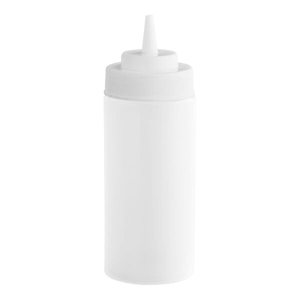 Choice 16 oz. Clear Wide Mouth Squeeze Bottle - 6/Pack
