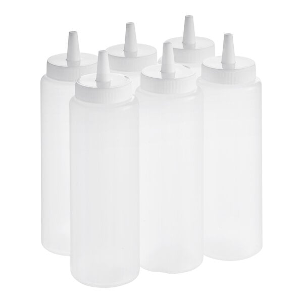 8 oz. Squeeze Bottles, Clear - 6/Pack