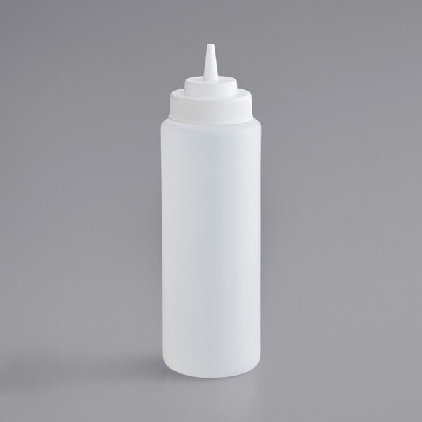 Plastic Condiment Squeeze Bottle with Caps 17 oz
