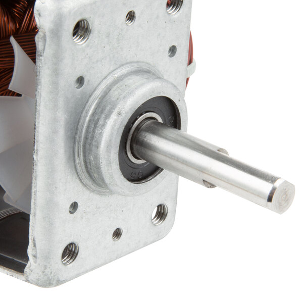 The motor for an AvaMix commercial immersion blender with a metal shaft and metal gear.