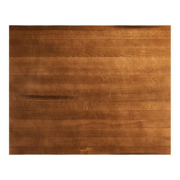 A Lancaster Table & Seating live edge wood table top with a rustic walnut finish.