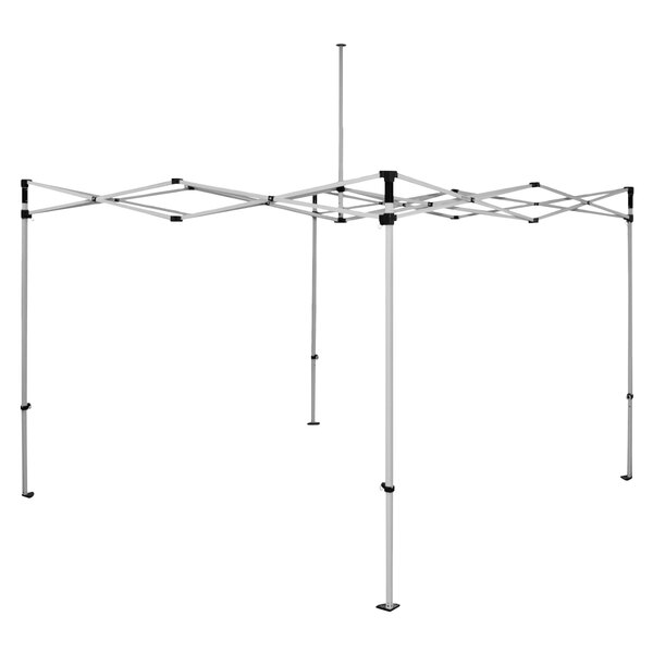 A black Caravan Canopy tent with a metal frame.