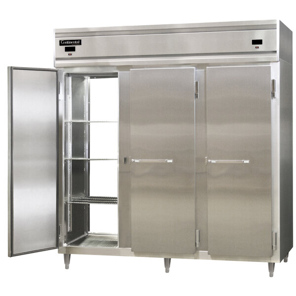 Continental DL3RFFPT 78" Solid Door Dual Temperature PassThrough
