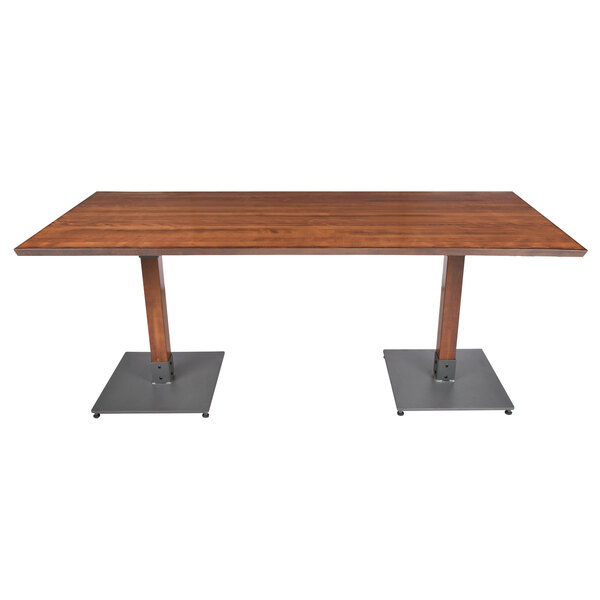 Lancaster Table & Seating 30" x 72" Antique Walnut Solid ...