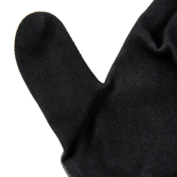 A black Cordova grip glove with a sandy black palm.