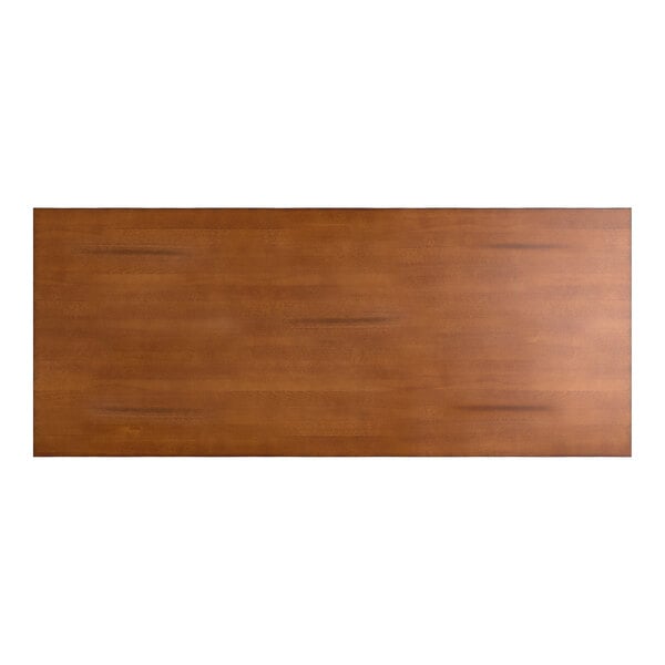 Lancaster Table & Seating Industrial 30" x 72" Rustic Walnut Finish Solid Wood Live Edge Bar Height Table with 8 Bar Stools