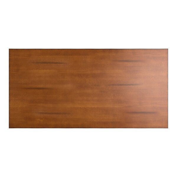 Lancaster Table & Seating Industrial 30" x 60" Rustic Walnut Finish Solid Wood Live Edge Bar Height Table with 6 Bar Stools