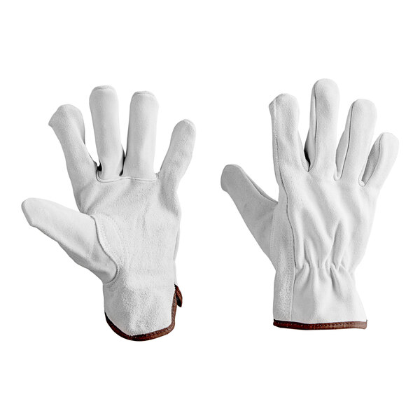 A pair of Cordova gray leather driver's gloves.