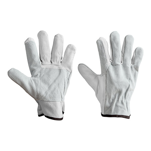 A pair of Cordova white leather driver's gloves.