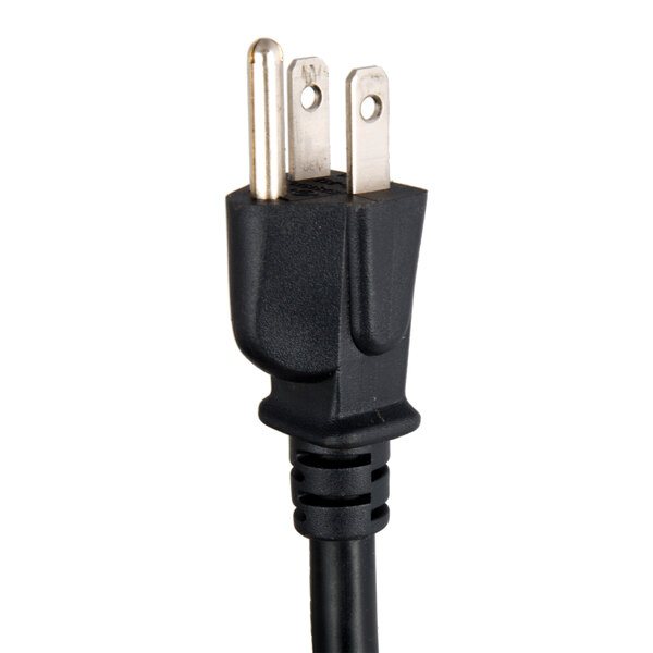 The black power cord for a Campus Products GP8 Stemshine glass polisher with two plugs.