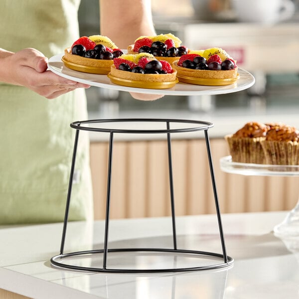 Acopa 7" Round Black Metal Display Stand