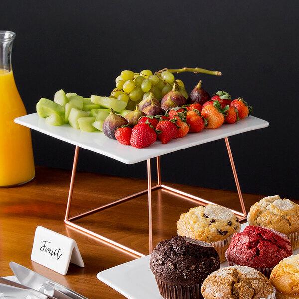 Choice 7" Square Rose Gold Metal Display Stand