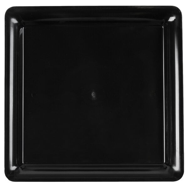 A black square Fineline Platter Pleasers catering tray.
