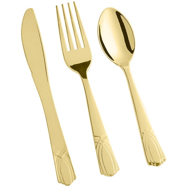 Visions Heavy Weight Elegant Gold Cutlery Set with Black Pocket