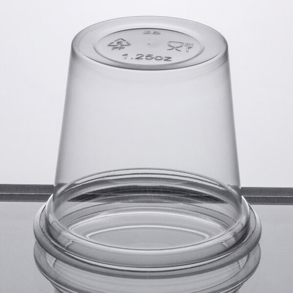 Choice 1.25 oz. Clear Plastic Souffle Cup / Portion Cup 100/Pack